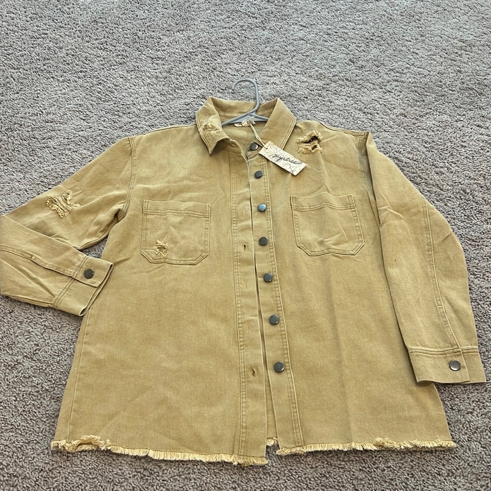 Mustard Distressed Jacket